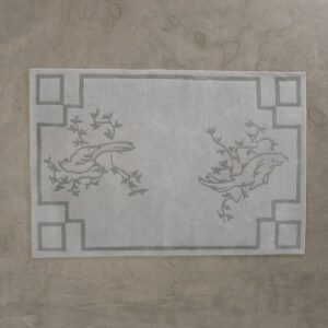 Layered Chinoiserie ullmatta blå 180 x 265 cm