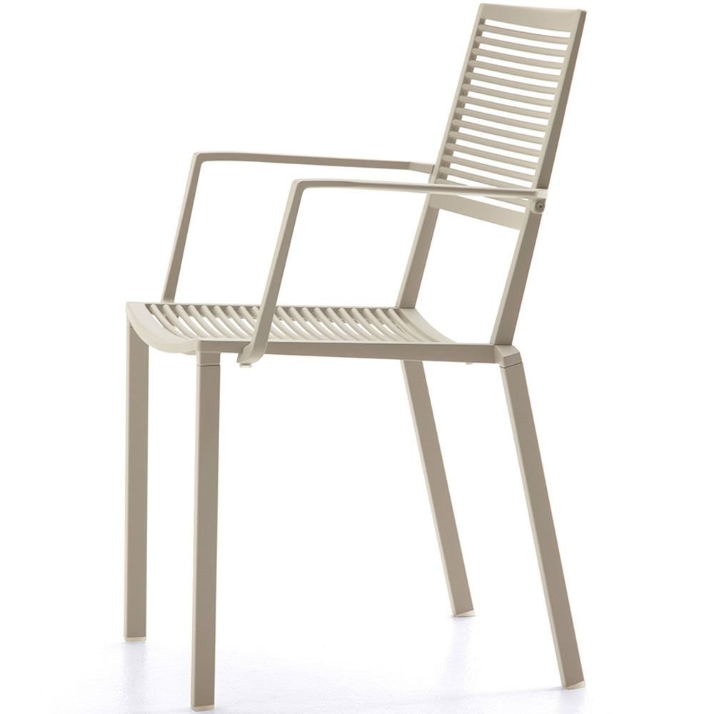 Fast, Easy Karmstol Stapelbar Powder Grey