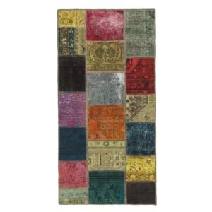 Vintage Patchwork orientalisk matta 75 x 151 cm