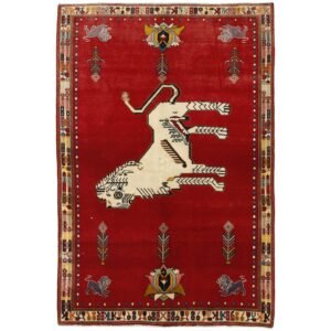 Old Figural Kashghai orientalisk matta 147 x 222 cm