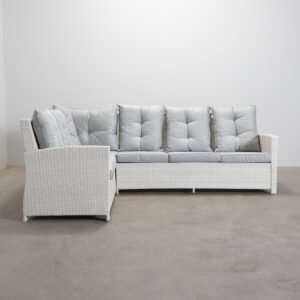 James hörnsoffa vit / grå