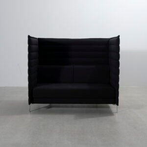 Vitra Alcove Highback 2-sits akustiksoffa svart