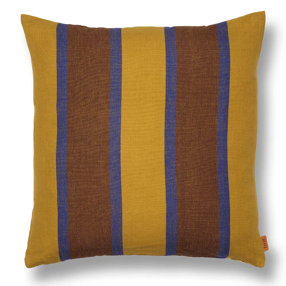 Ferm Living, Grand Prydnadskudde - Lime/Bright Blue/Choco