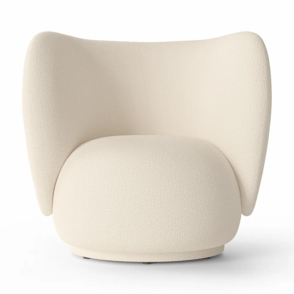 Ferm Living, Rico Lounge Fåtölj Wool Boucle - Off-white