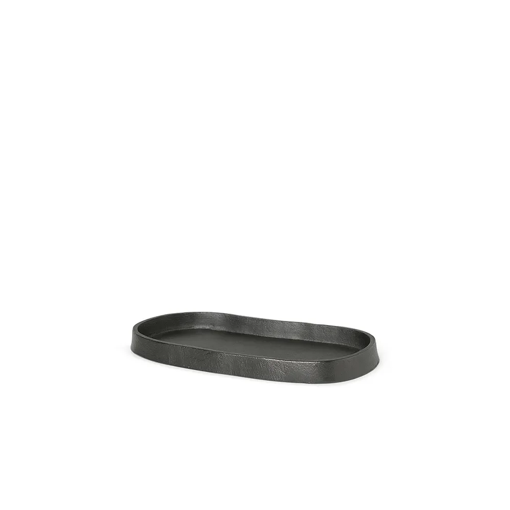 Ferm Living, Yama Tray - Oval - Blackened Aluminium