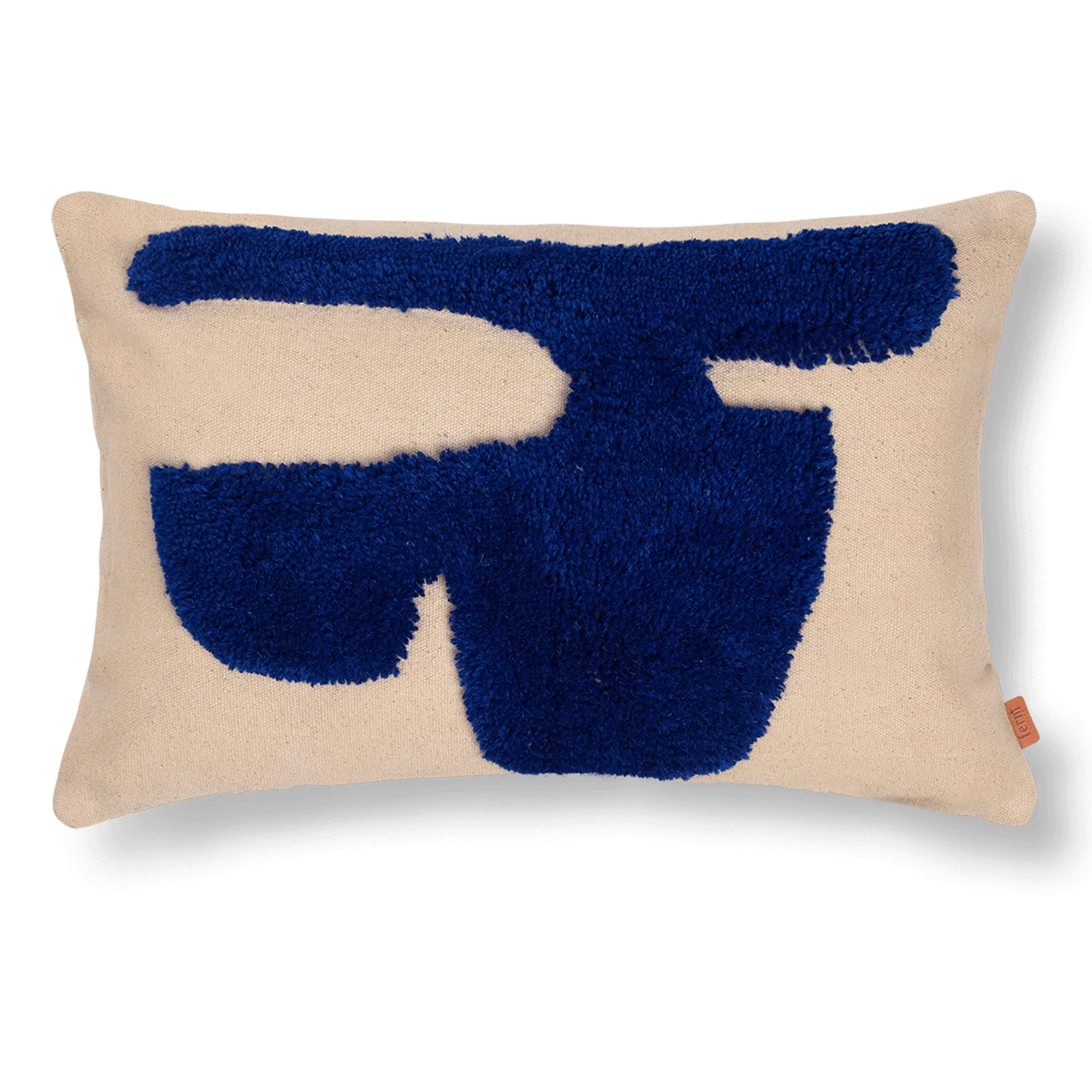 Ferm Living, Lay Kudde 60X40 Sand/Br Blue