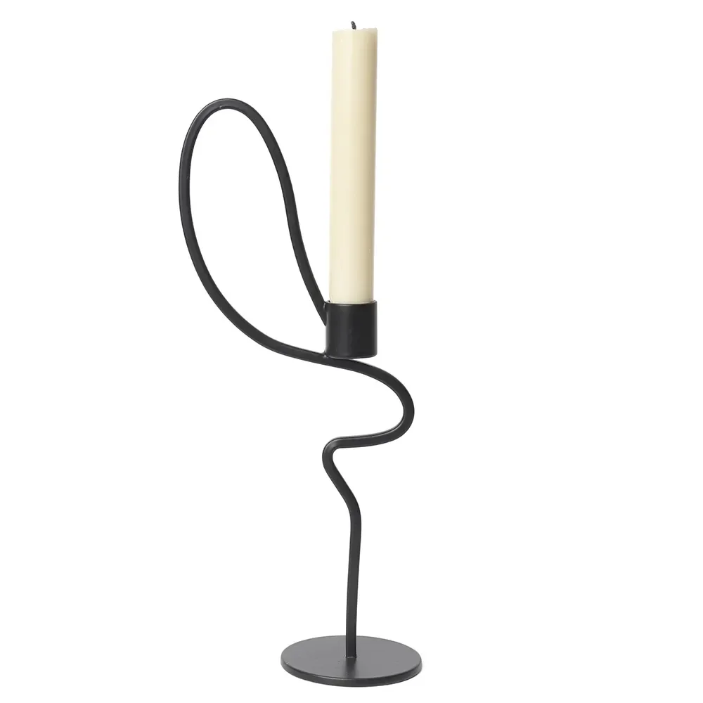 Ferm Living, Valse Ljusstake hög Black