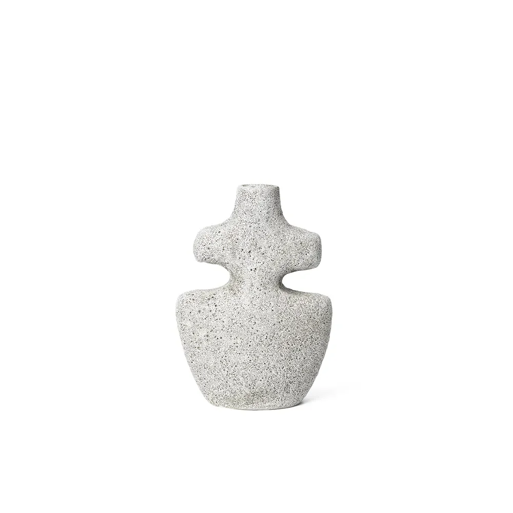 Ferm Living, Yara Candle Holder - Medium - Grey Pumice