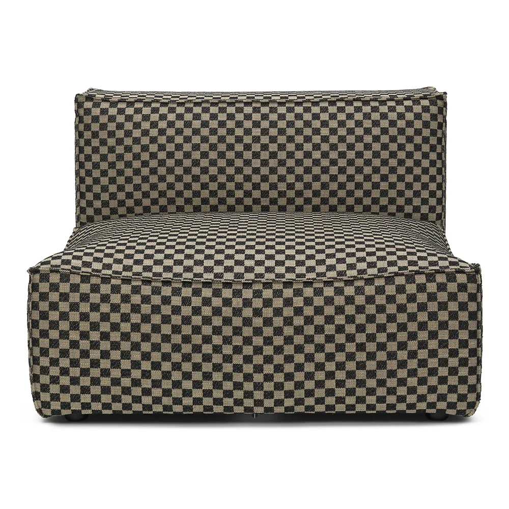 Ferm Living, Catena Sofa Center L100 - Check - Sand/Black