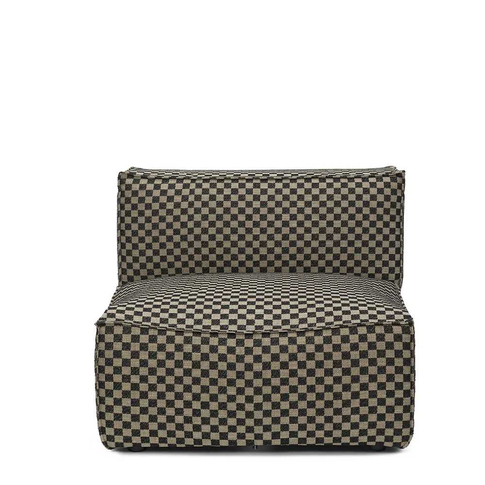 Ferm Living, Catena Sofa Center S100 - Check - Sand/Black