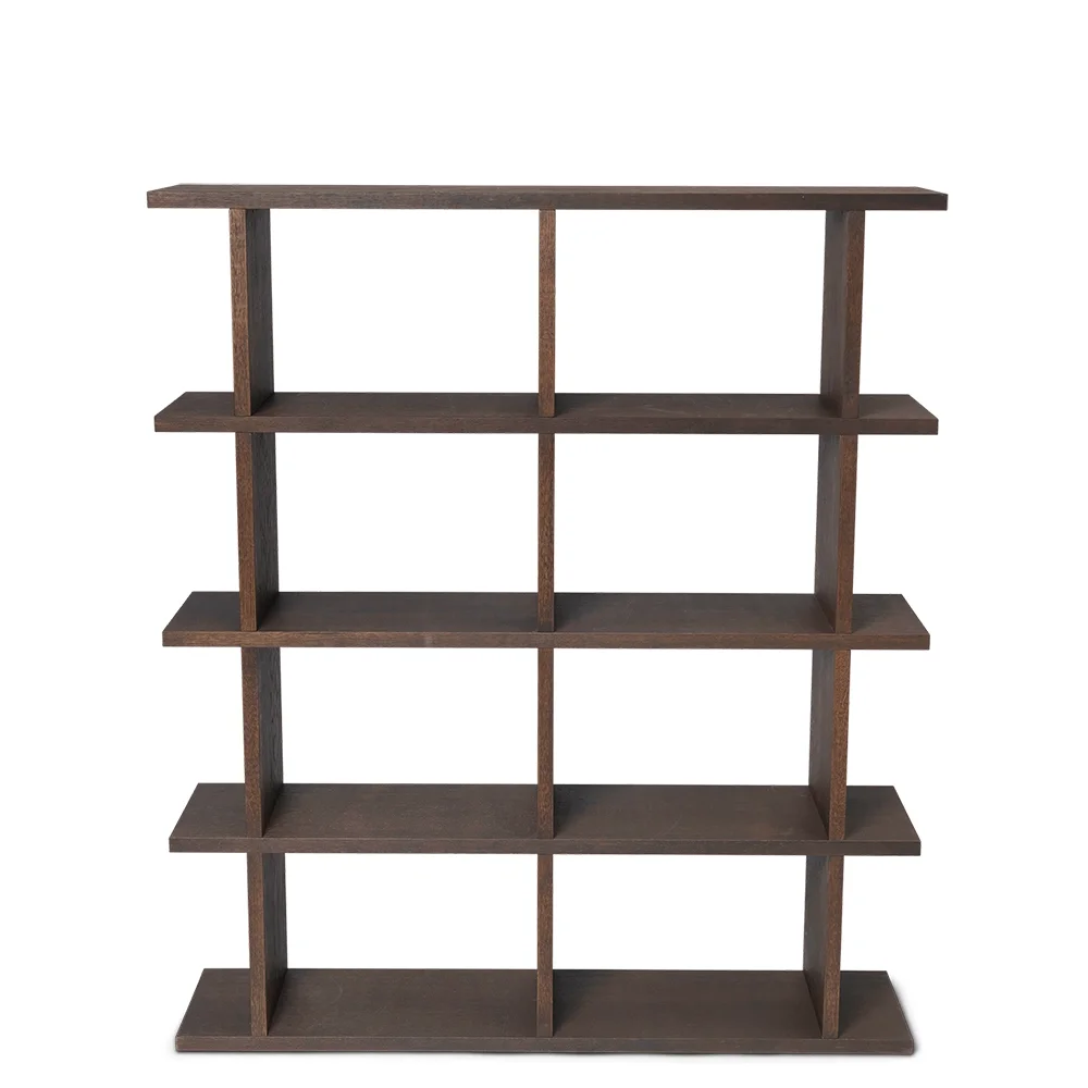 Ferm Living, Kona Bokhylla 2x4 - Mörkbetsad ek