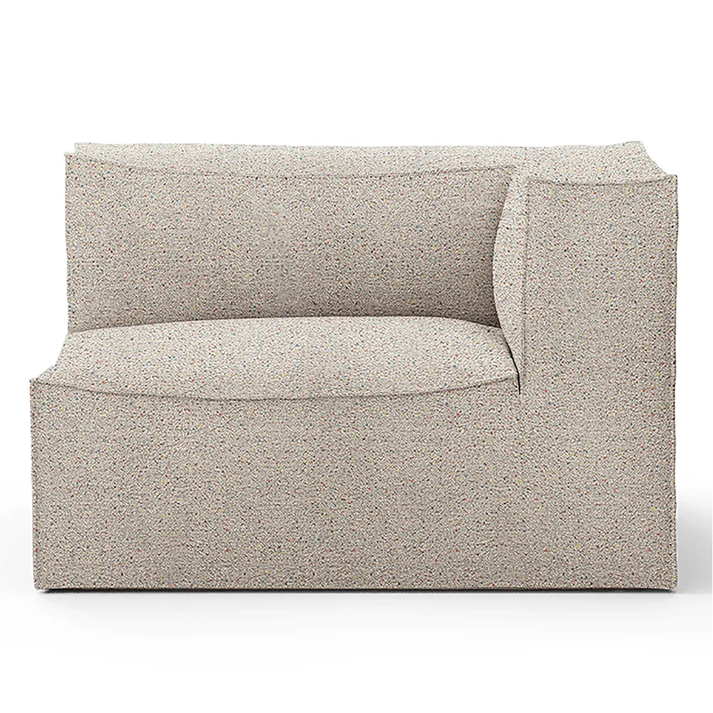 Ferm Living, Catena Sofa Armrest Right L401 - Confetti Bouclé - Light Grey