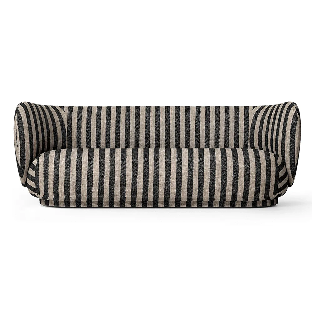Ferm Living, Rico 3-sits soffa Louisiana - Sand/Black
