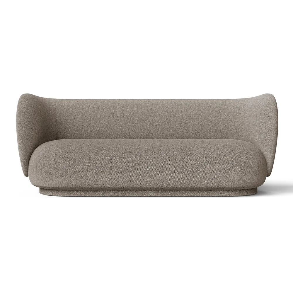 Ferm Living, Rico 3-sits soffa Main Line Flax - Coffee