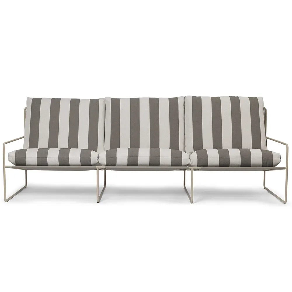 Ferm Living, Desert 3-sits soffa Stripe Cashmere/Chocolate