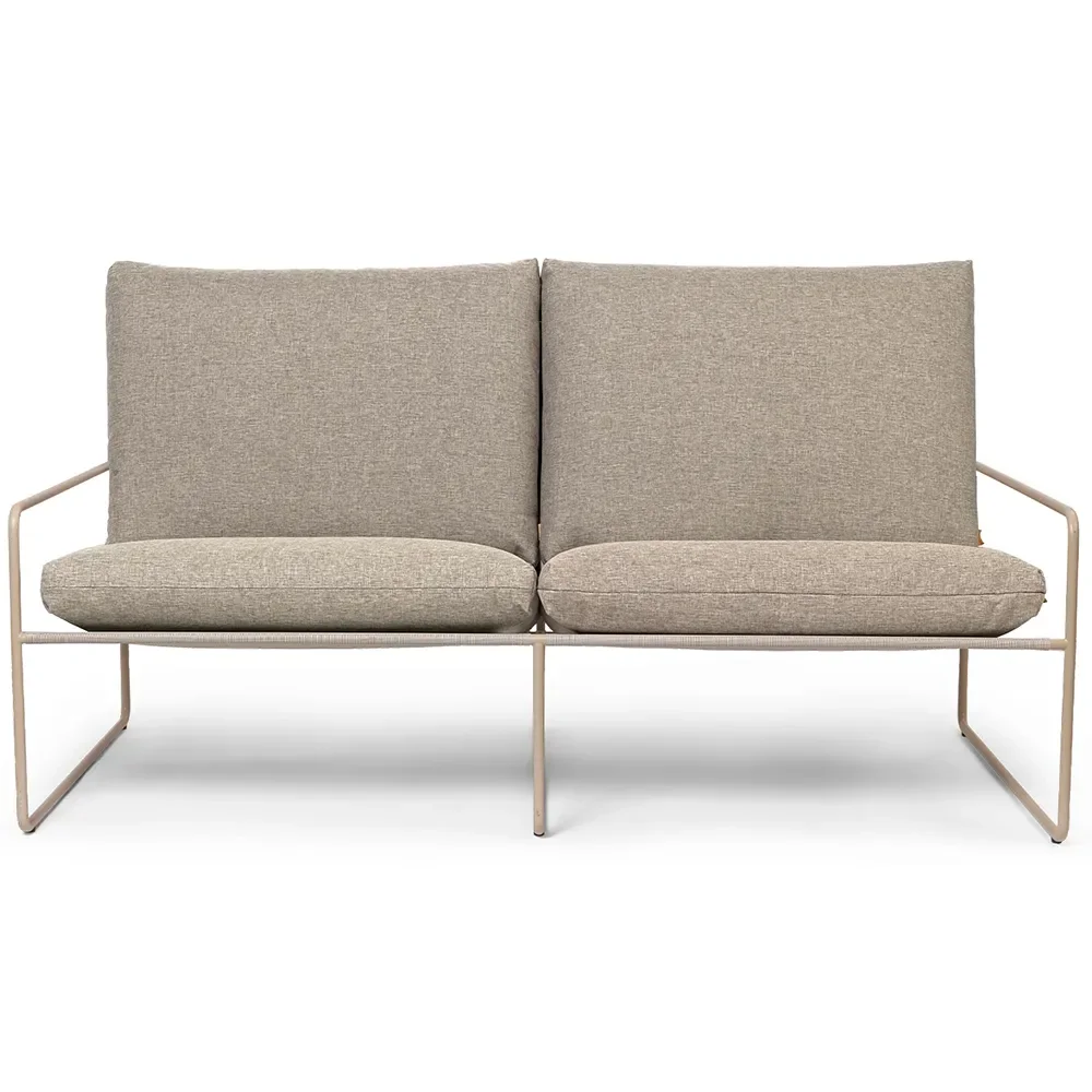 Ferm Living, Desert 2-sits soffa Cashmere/Dark Sand