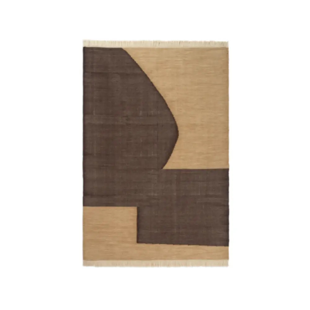 Ferm Living, Forene Matta 140x200 cm - Tan/Chocolate