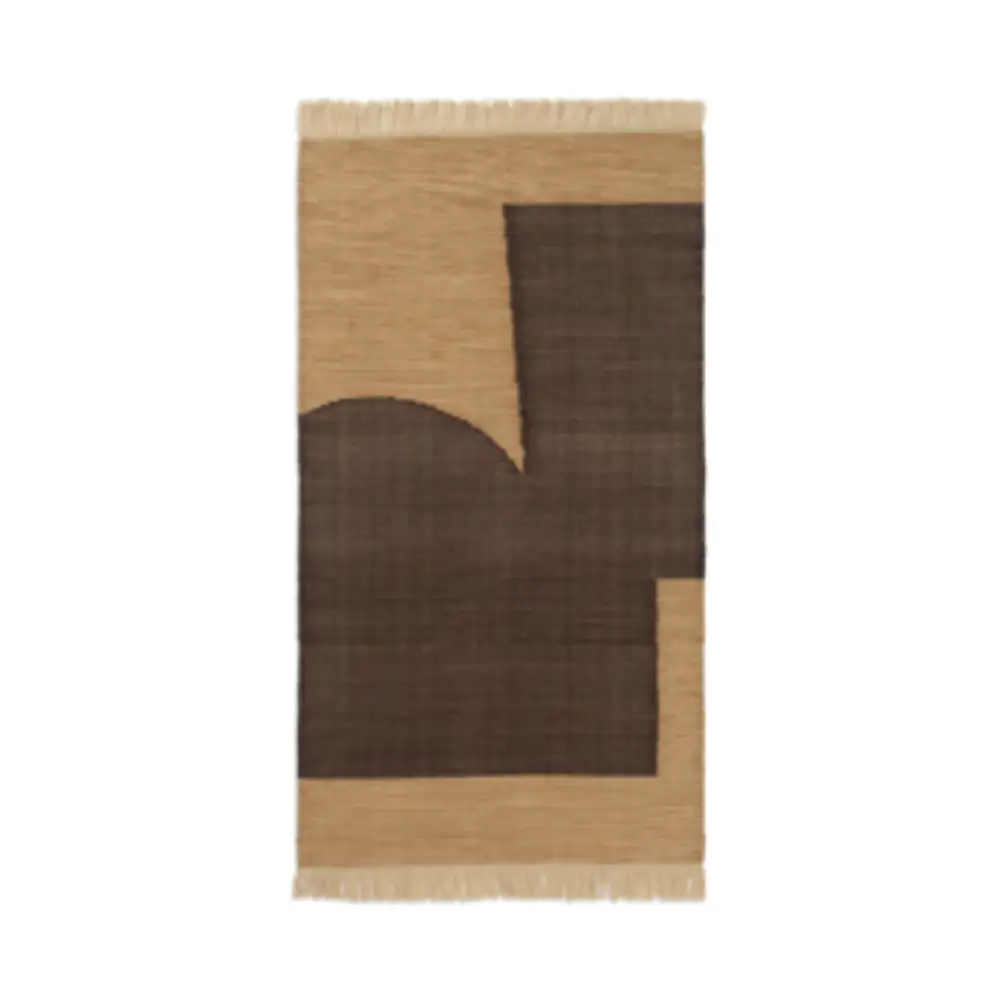 Ferm Living, Forene Matta 80x140 cm - Tan/Chocolate
