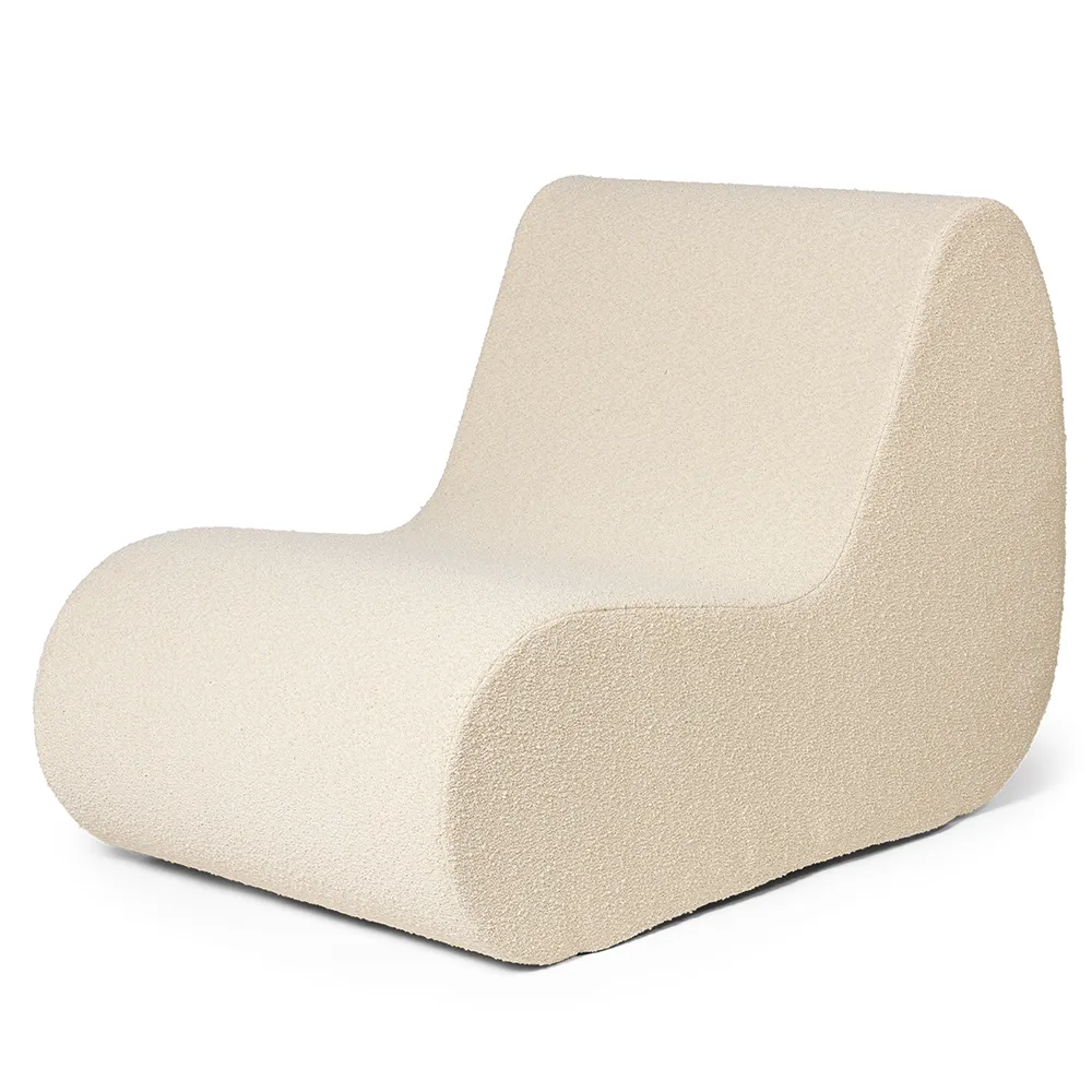Ferm Living, Rouli Fåtölj Bouclé Off-white