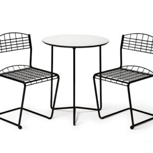 Grythyttan Stålmöbler, High Tech Cafégrupp Svart