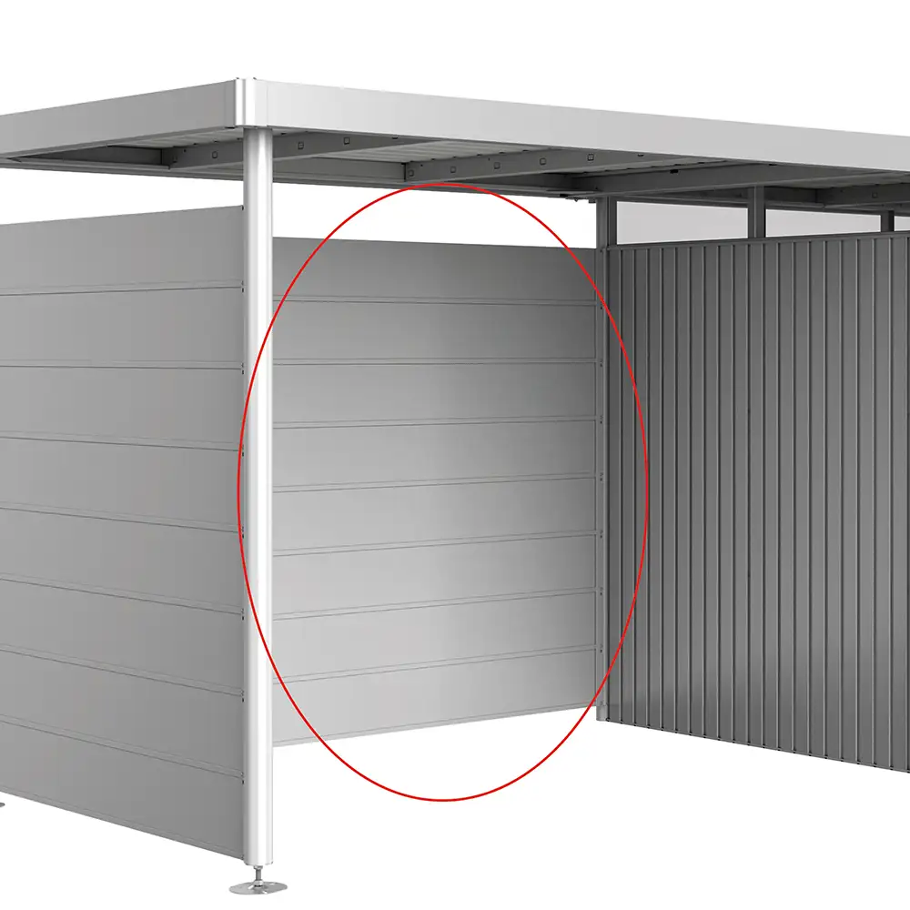 Biohort, Bakvägg Sidotak storlek H2-H5, metallic silver