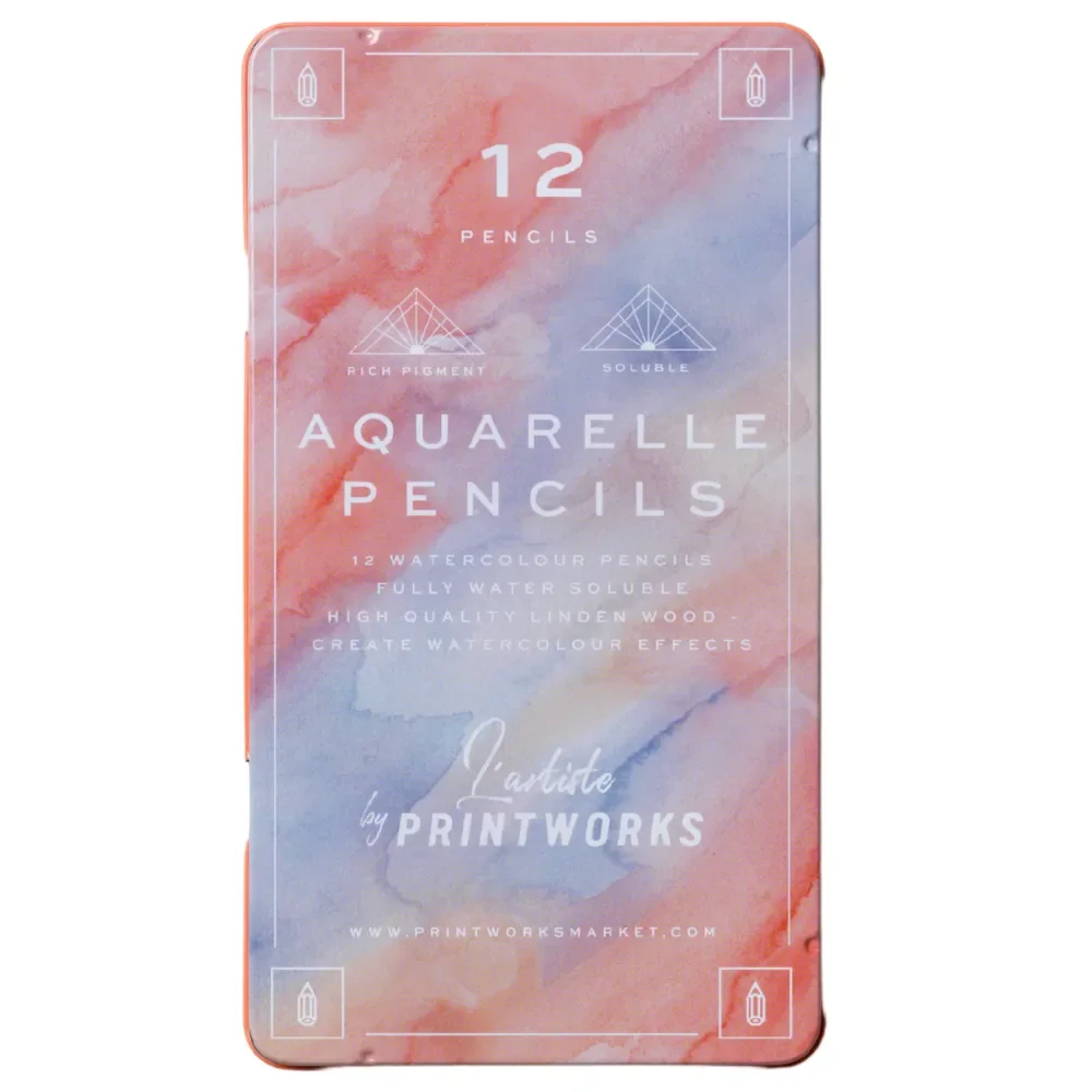 Printworks, 12 färgpennor- Aquarelle