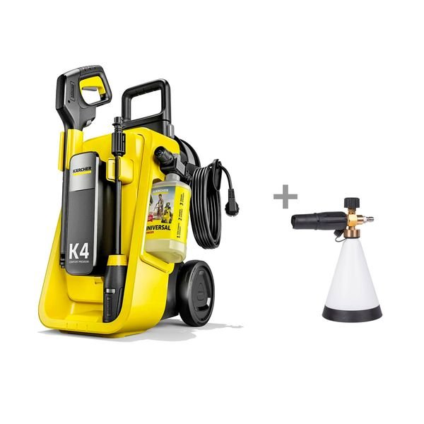 Högtryckstvätt Kärcher K4 Comfort Premium, Högtryckstvätt + Dr Dirt Foam Lance G3