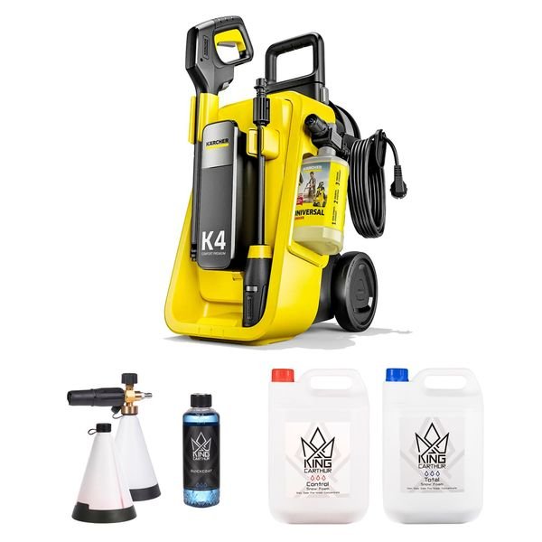 Högtryckstvätt Kärcher K4 Comfort Premium, Högtryckstvätt + Skumtvättspaket
