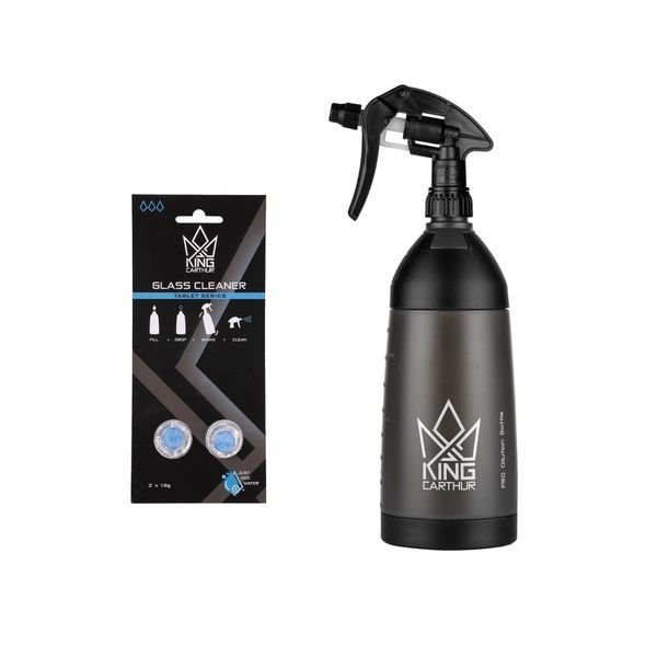 Glasrengöring King Carthur Glass Cleaner Tablet, 2 st, Tabletter + Sprayflaska