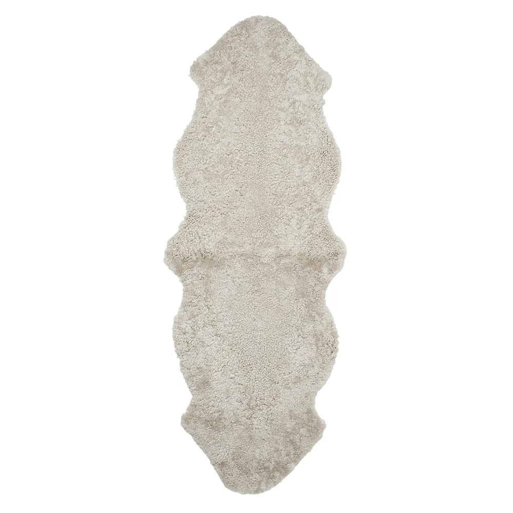 Skinnwille, Curly 2-set Sheepskin 60x180 cm Sand