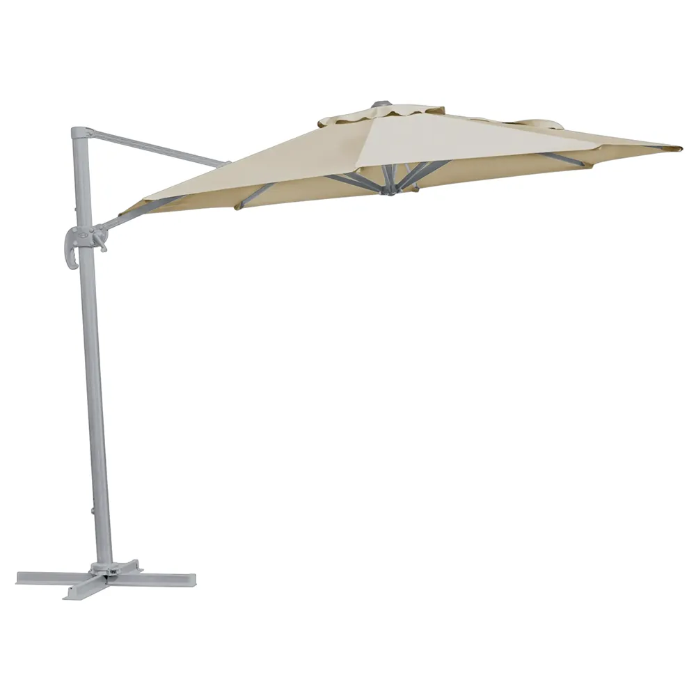 Brafab, Linz 300 cm frihängande parasoll Light grey/khaki