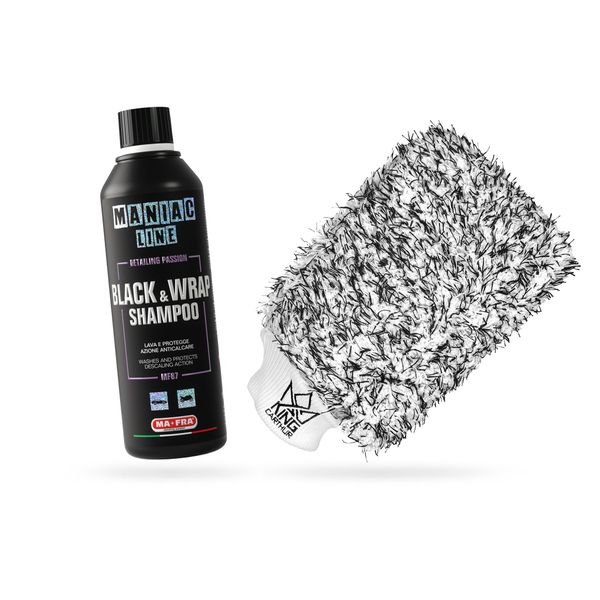 Bilschampo Mafra Maniac Black&Wrap Shampoo, 500 ml, 500 ml + Wash mitt