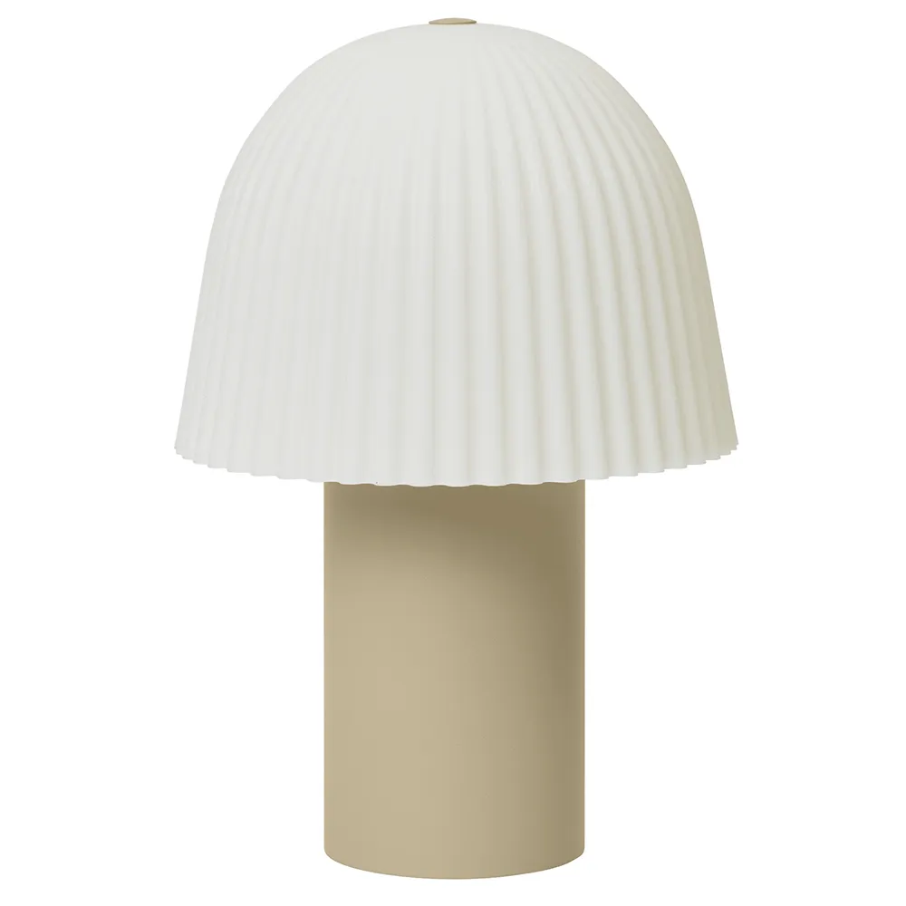 Ferm Living, Frill Portabel lampa Cashmere/White