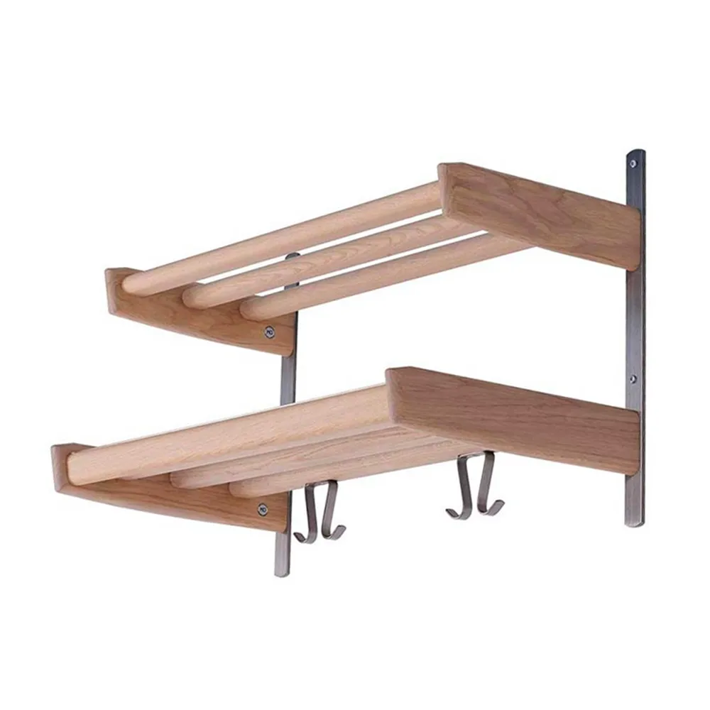 Oscarssons Möbel, Meja Hatthylla 59 cm 2 hyllplan Vitoljad Ek