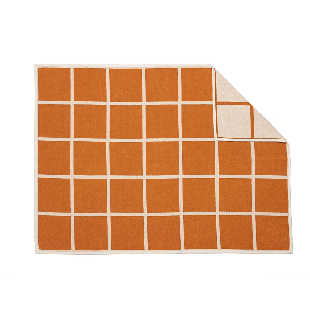 Pappelina, Vävd filt i lammull Criss Pale Orange