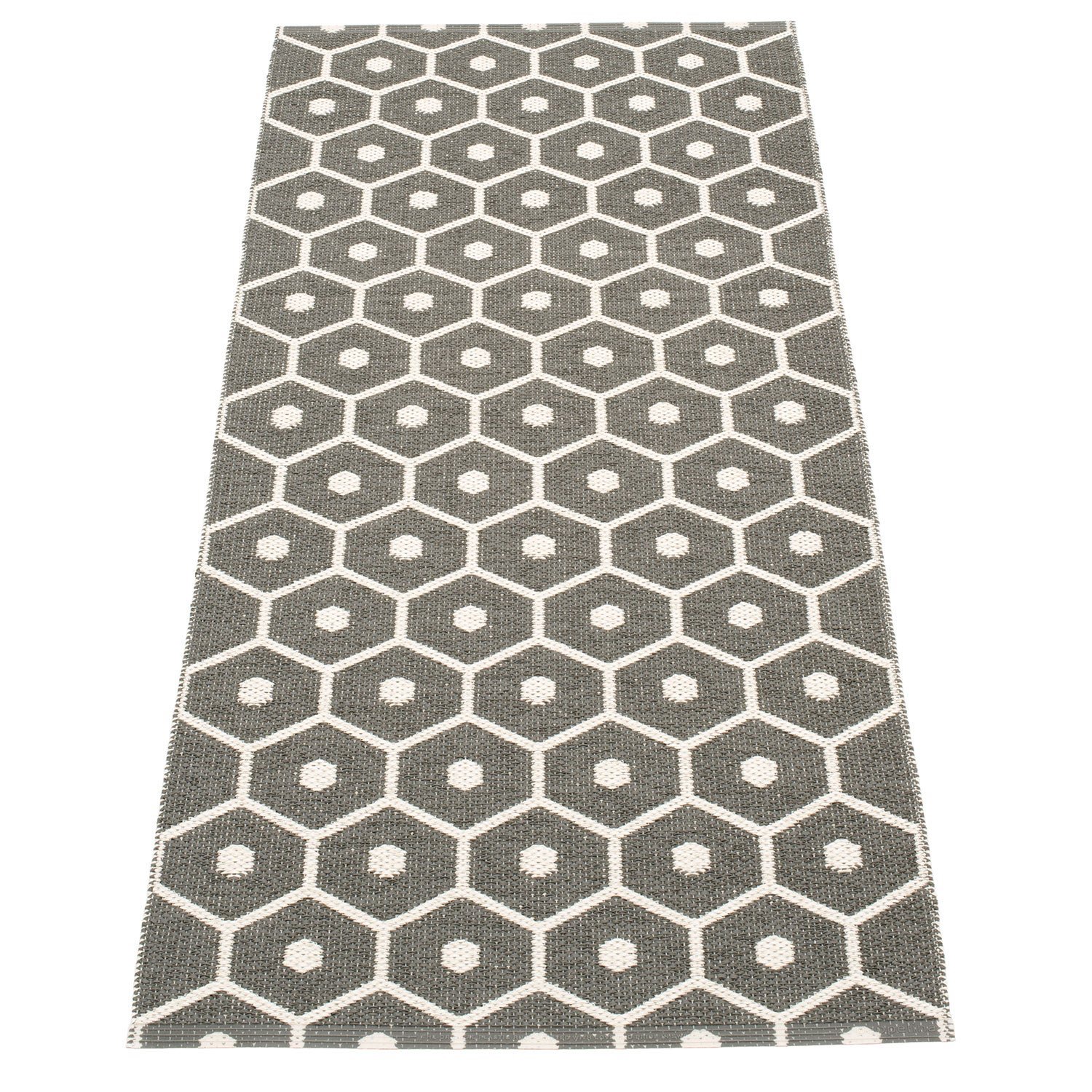 Pappelina, Honey matta 70x160 cm charcoal / vanilla