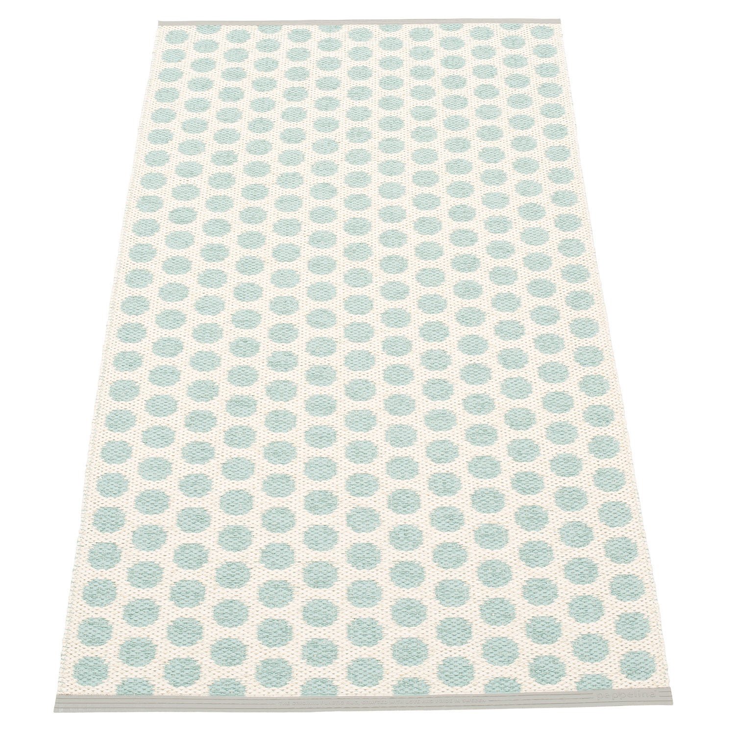 Pappelina, Noa matta 70x150 cm pale turquoise / vanilla / warm grey stripe