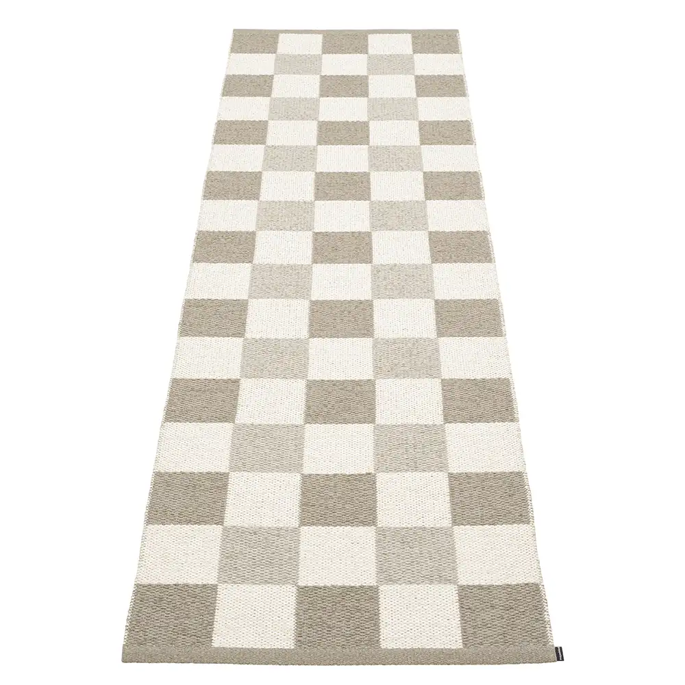 Pappelina, Pix matta 70x240 cm Dark Linen/Vanilla/Linen