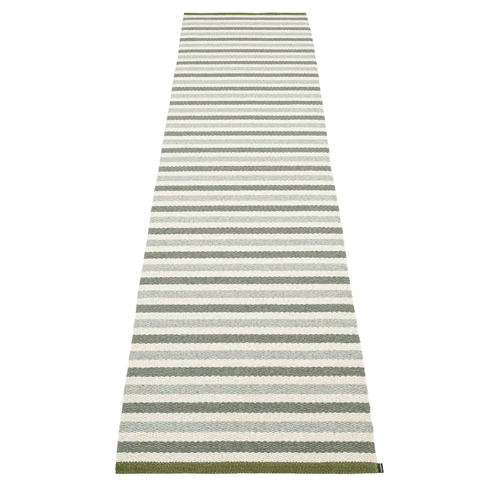 Pappelina, Teo matta 70x300 cm Sage/Army/Vanilla