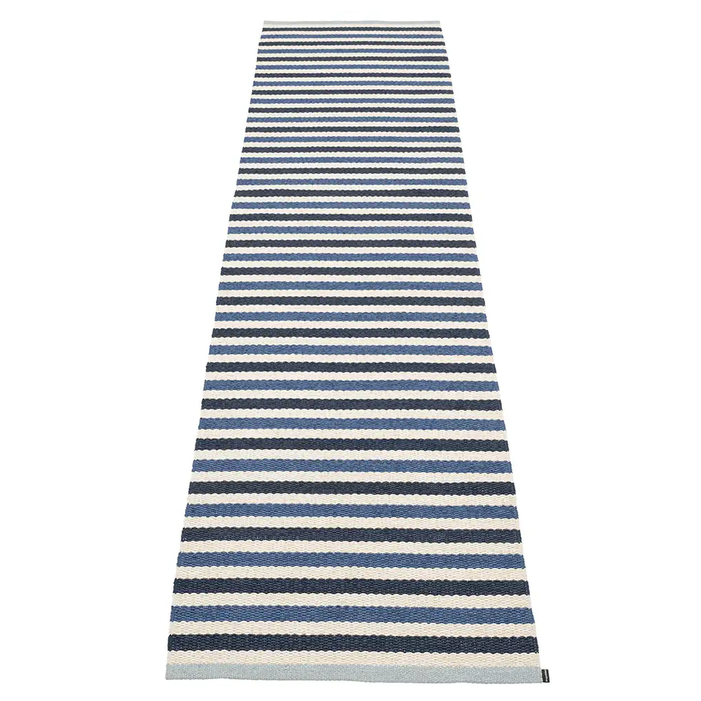 Pappelina, Teo matta 70x300 cm Denim/Dark Blue/Vanilla