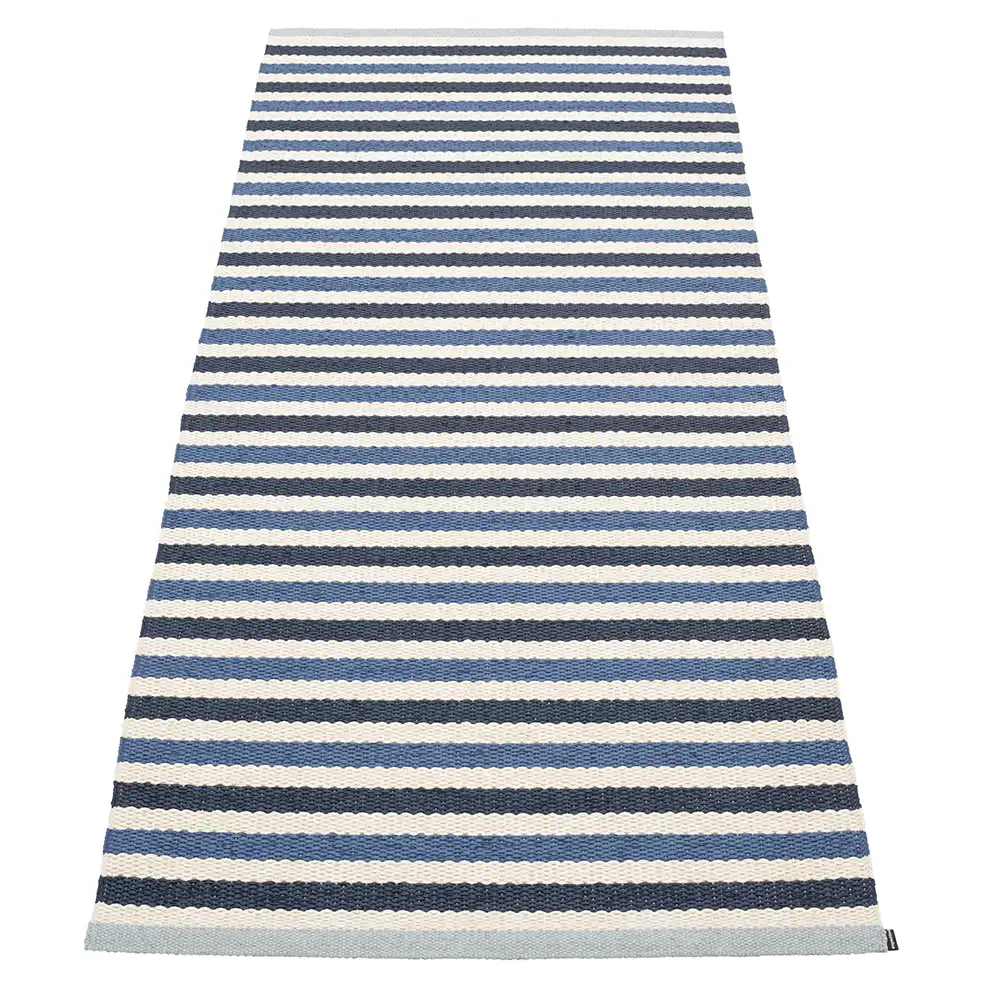 Pappelina, Teo matta 85x200 cm Denim/Dark Blue/Vanilla