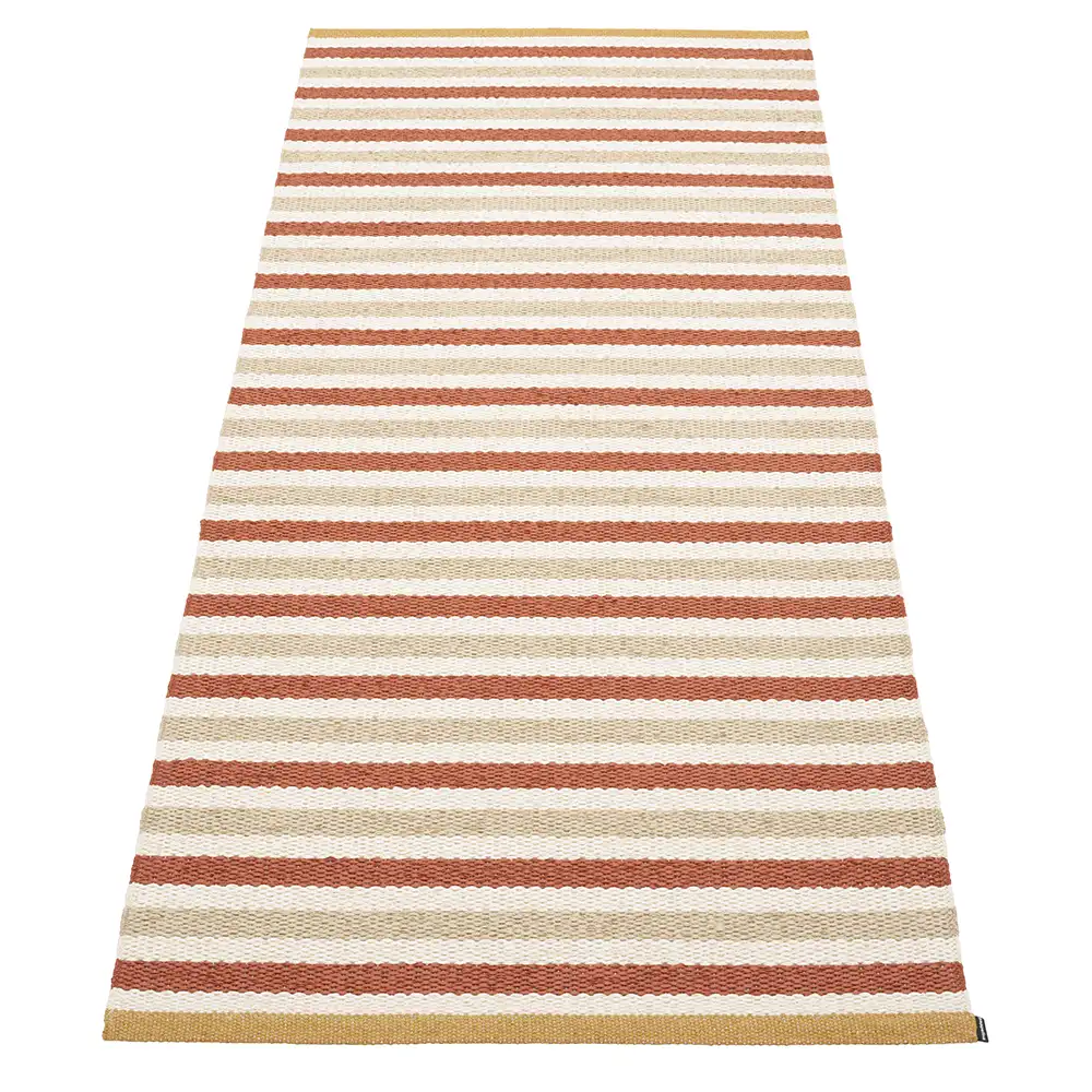 Pappelina, Teo matta 85x200 cm Brick/Beige/Vanilla