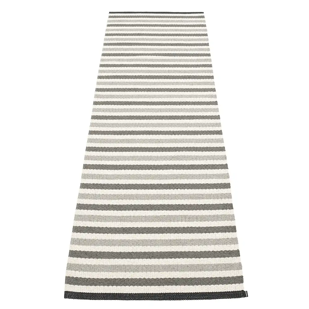 Pappelina, Teo matta 70x240 cm Warm Grey/Charcoal/Vanilla