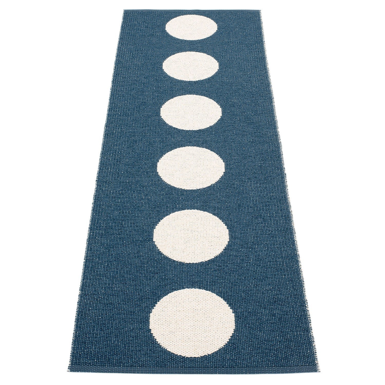 Pappelina, Vera matta 70x225 cm ocean blue / vanilla