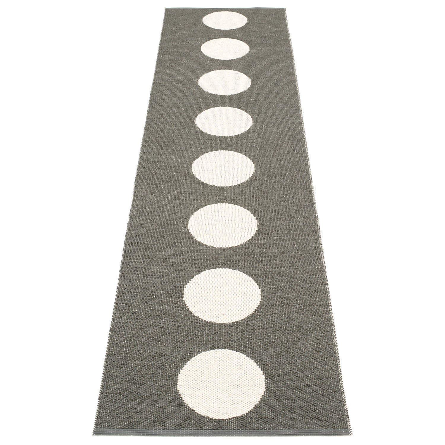 Pappelina, Vera matta 70x300 cm charcoal / vanilla