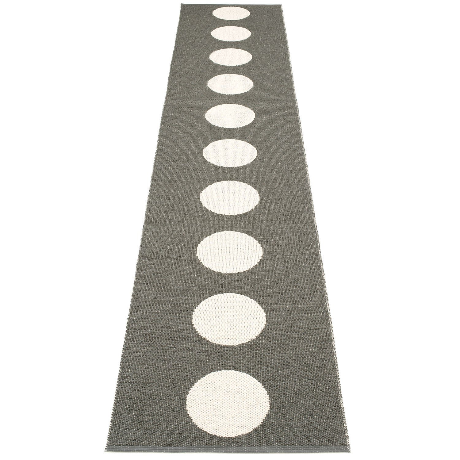 Pappelina, Vera matta 70x375 cm charcoal / vanilla