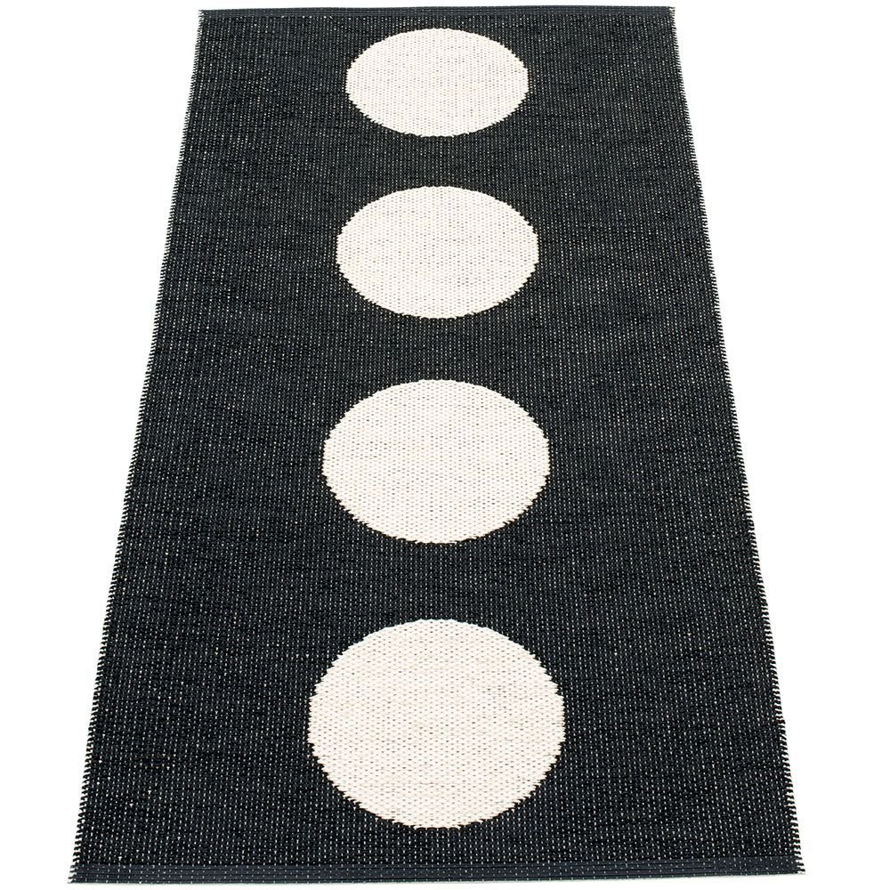 Pappelina, Vera matta 70x150 cm black/vanilla