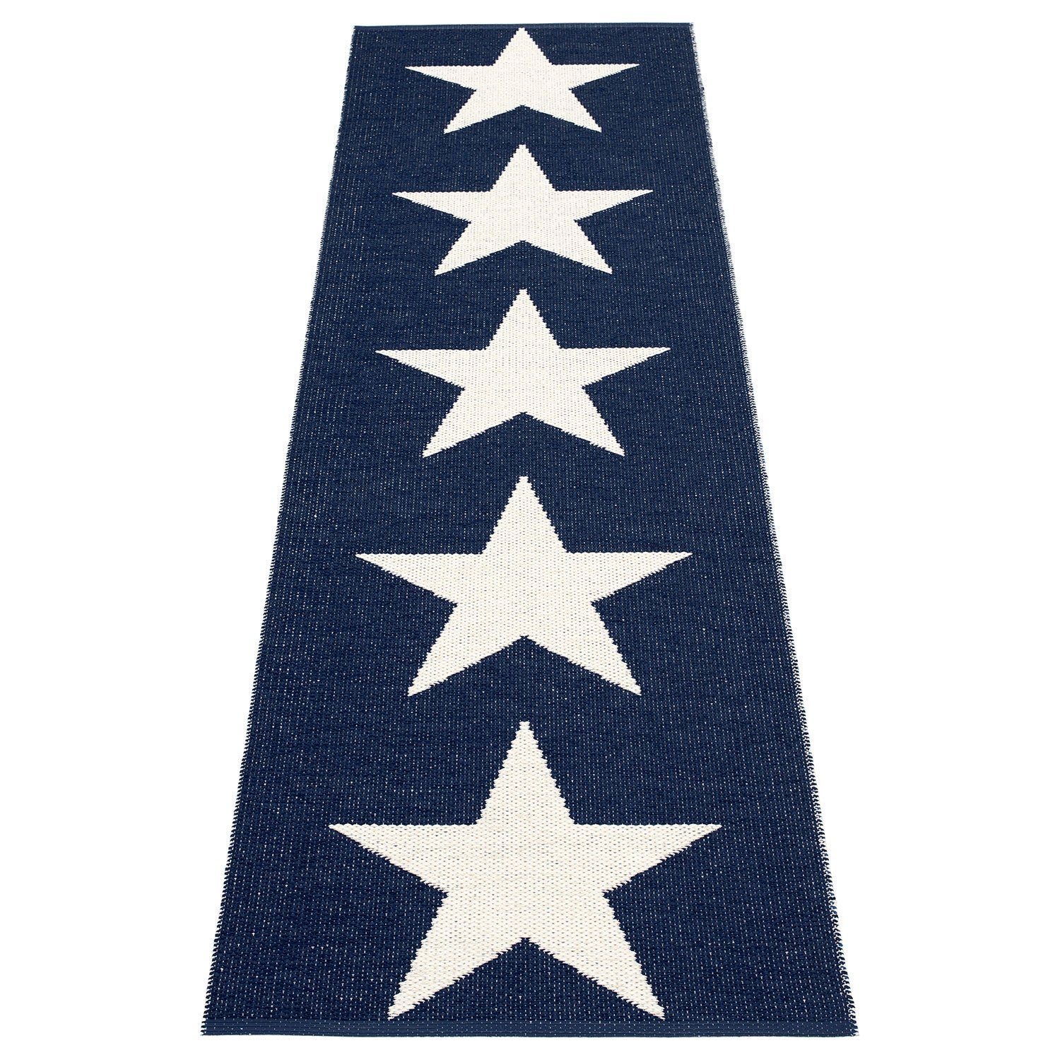 Pappelina, Viggo matta 70x250 cm one dark blue / vanilla