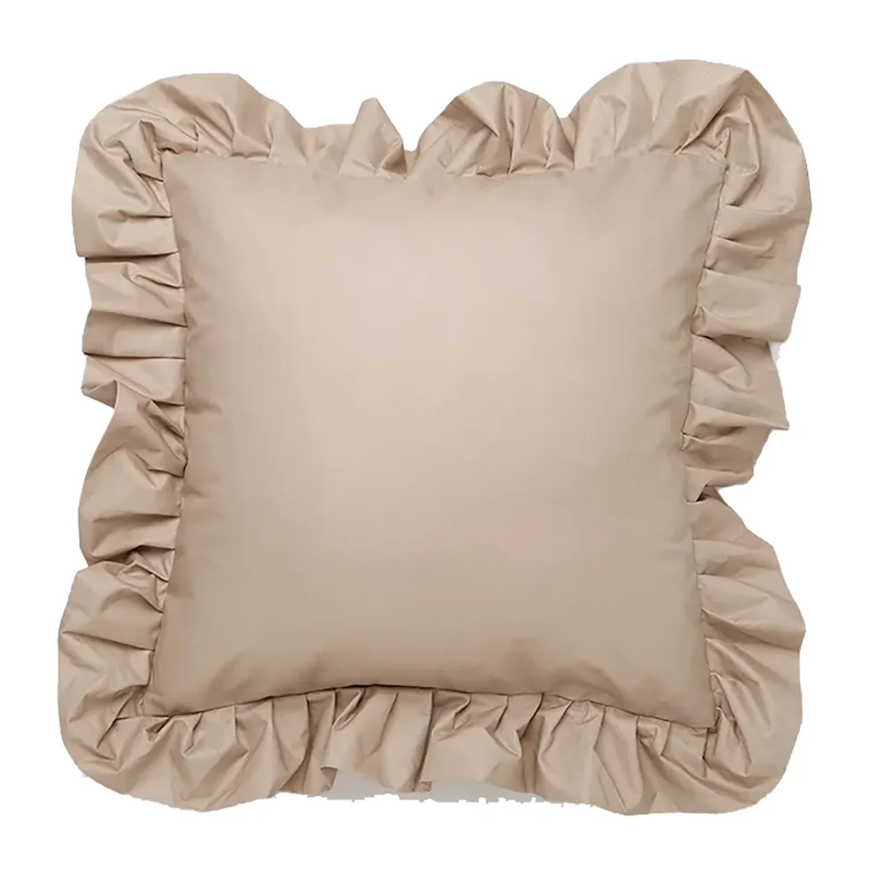 Garden Glory, Prydnadskudde med volang 45x45 cm Beige