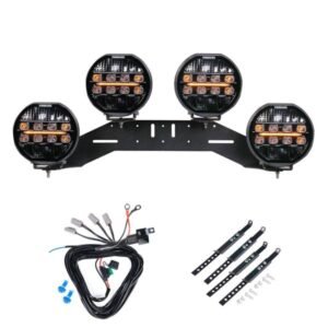 Extraljus Purelux 7200 - Rund / 18 cm / 108W, 4 st - Komplett paket (WRC)